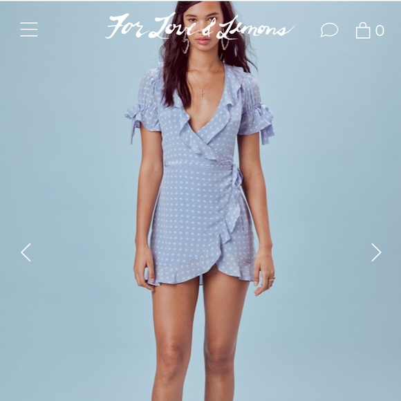 FOR LOVE AND LEMONS SWEETHEART WRAP MINI DRESS - Picture 4 of 6